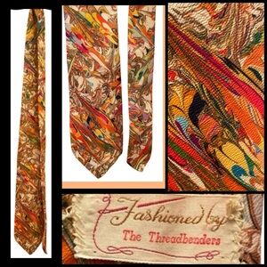 Vintage psychedelic necktie Fashioned by the Threadbenders
